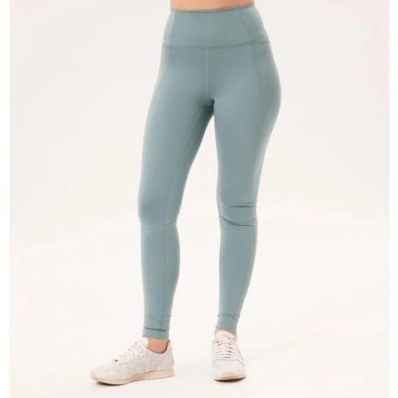 Girlfriend Collective Blue ‘Lagoon’ Compressive High-Rise Leggings | Size L - Picture 2 of 15